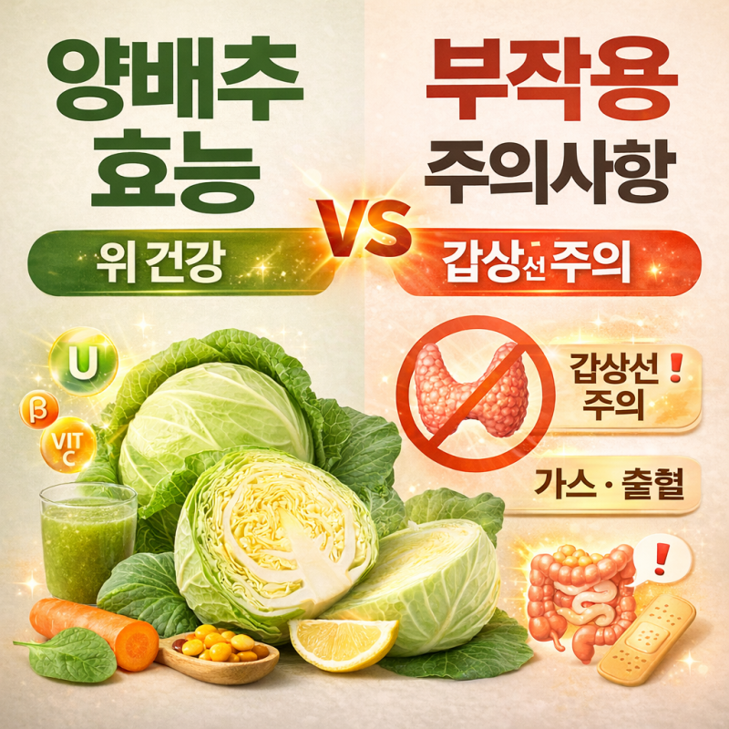 양배추 효능 부작용, 매일 먹어도 괜찮을까?
