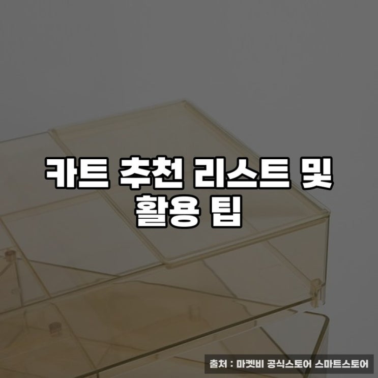  카트 추천 리스트 및 활용 팁