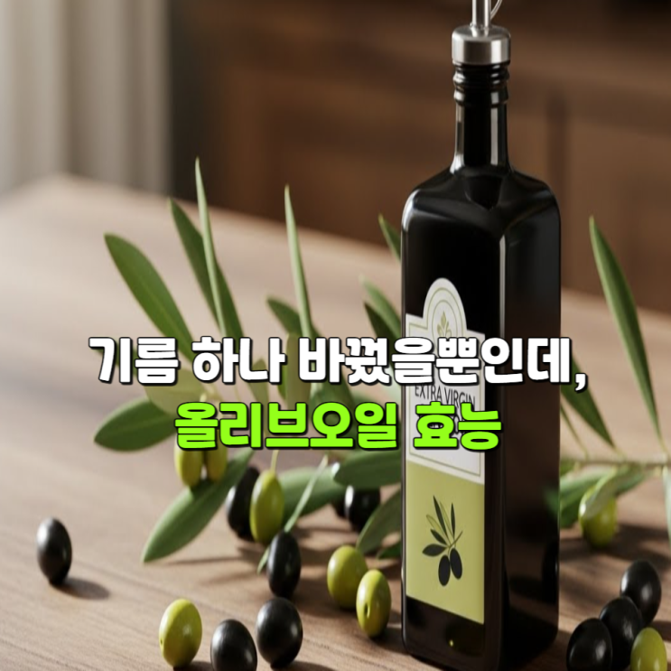  기름 하나 바꿨을 뿐인데, 올리브오일효능