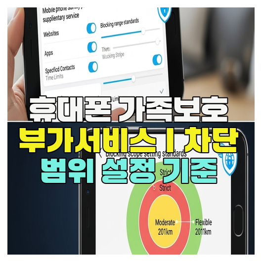  휴대폰 가족보호 부가서비스｜차단 범위 설정 기준