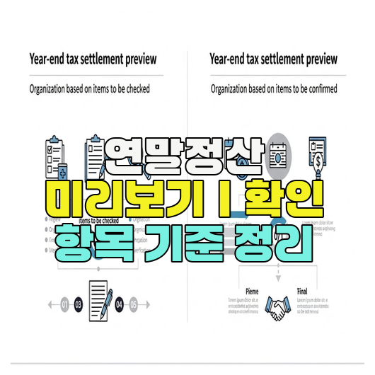 연말정산 미리보기｜확인 항목 기준 정리