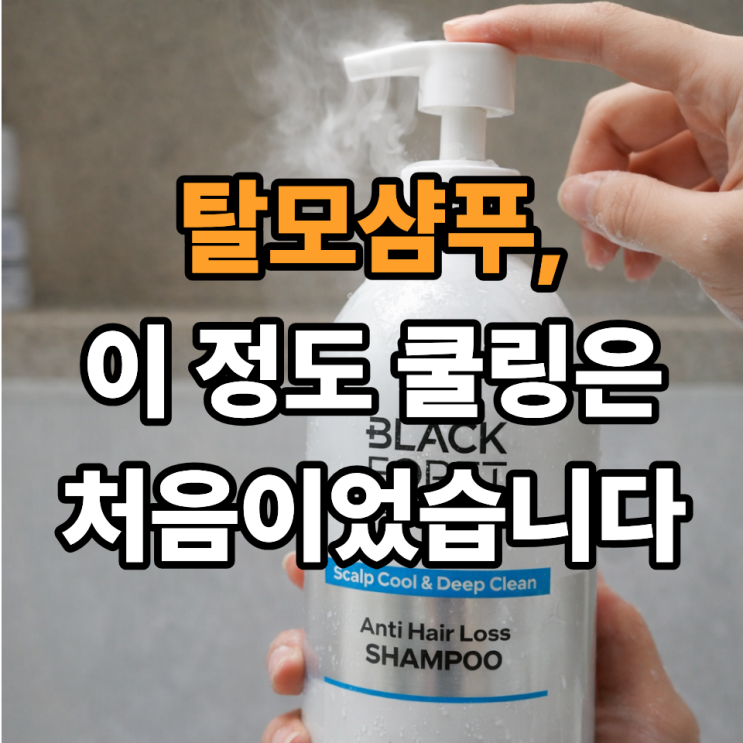   블랙포레 탈모샴푸 내돈내산 후기｜쿨링감·두피 변화 솔직 정리