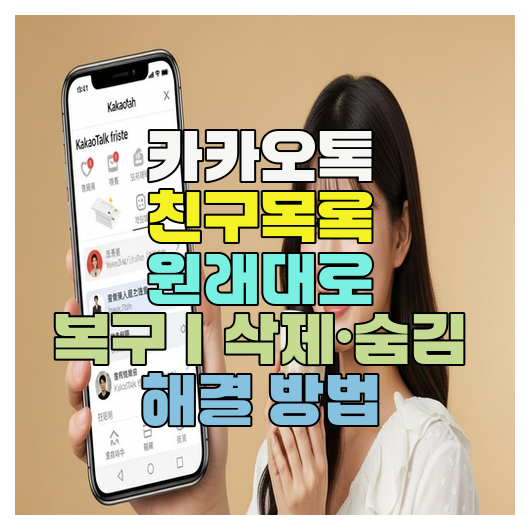  카카오톡 친구목록 원래대로 복구｜삭제·숨김 해결 방법