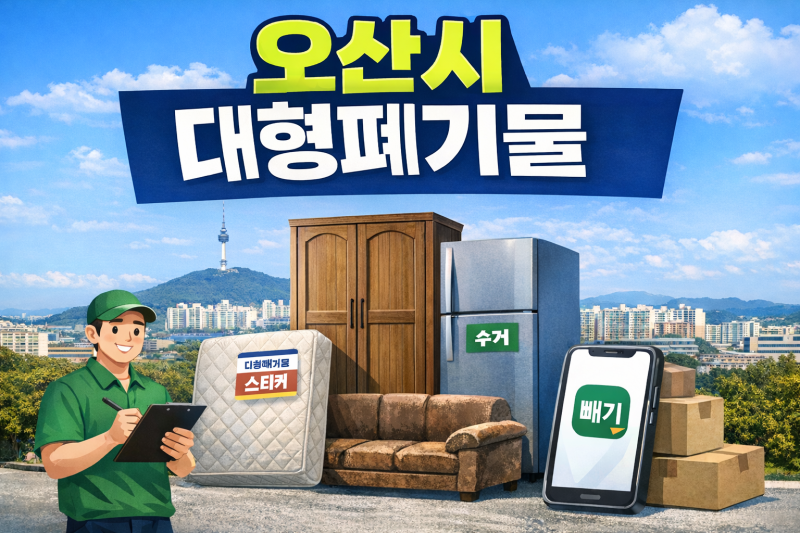 오산시 대형폐기물 배출방법 완벽정리. 오산시 대형폐기물스티커 가격·구입처·빼기앱·무....