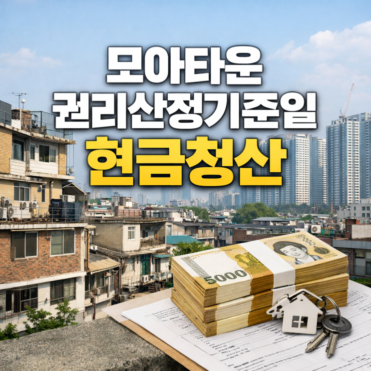  모아타운 권리산정기준일 현금청산 빌라 투자 주의 (입주권 못 받고 쫓겨납니다)