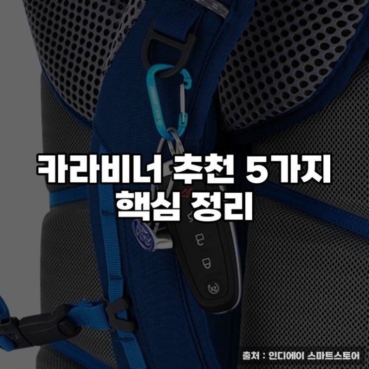  카라비너 추천 5가지 핵심 정리