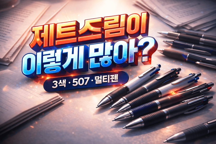  제트스트림 볼펜, 3색, 507, 멀티펜까지 종류 총정리 (필기감 좋은 이유)