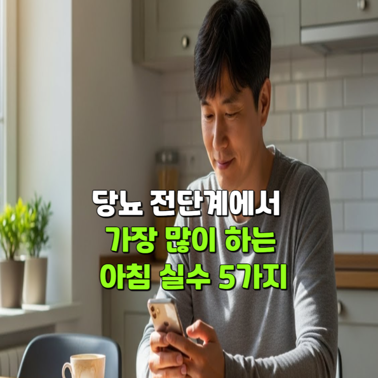  당뇨전단계에서 가장 많이 하는 아침 실수 5가지