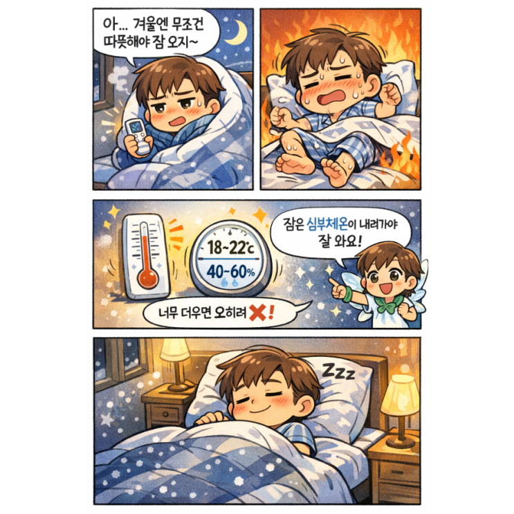  ️ 너무 따뜻해도 문제?! 잠 가장 잘 오는 온도 공개 ️