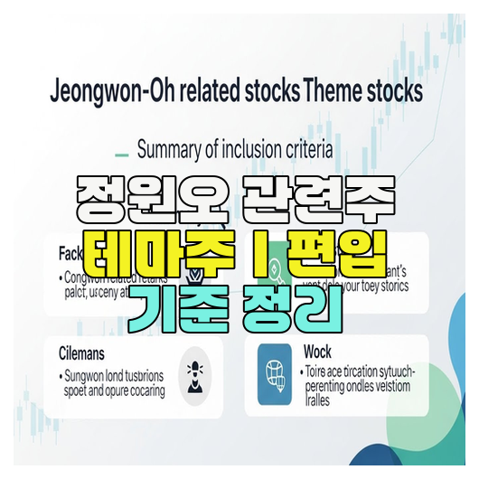  정원오 관련주 테마주｜편입 기준 정리