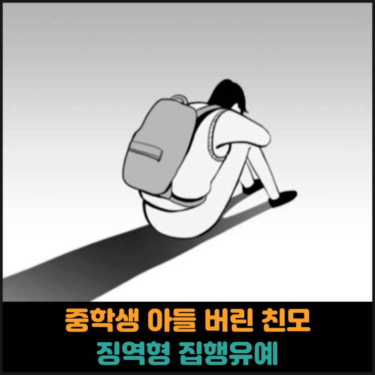  중학생 아들 버린 친모, 징역형 집행유예