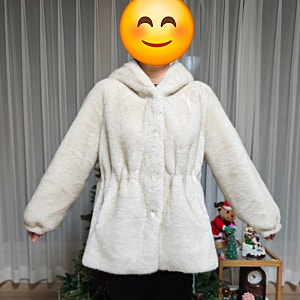 샤틴 후드넥 인조퍼코트S254C004, 베이지 66