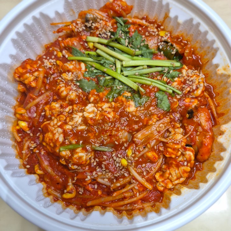  [인생아구찜] 콜라겐 아구찜 1인분 중간맛 곤이(이리) 추가