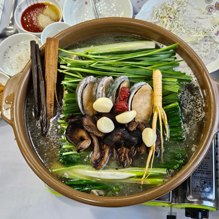  대전 근교 공주 계룡산 동학사 맛집 오리백숙 보양식 '감나무집'