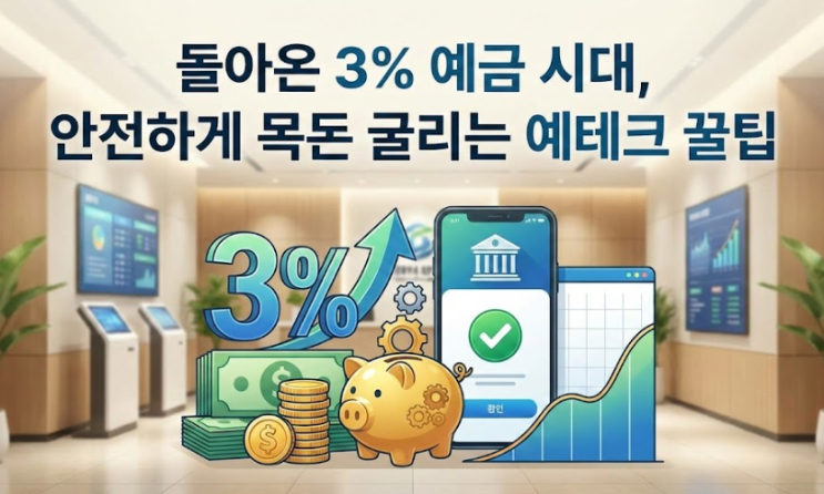  돌아온 3% 예금 시대, 안전하게 목돈 굴리는 예테크 꿀팁