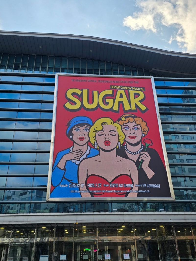 [뮤지컬] 슈가(SUGAR) 한전아트센터 VIP석 1층 E열 21번 12월 14일 남우현 유연정 김형묵 후기