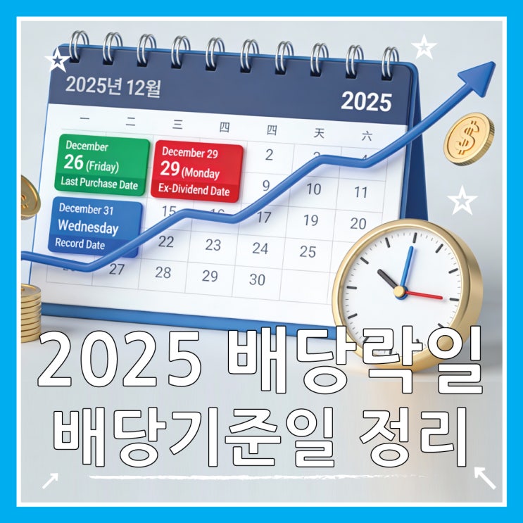  배당기준일·배당락일 뜻, 2025년 지금 사면 배당받을까?