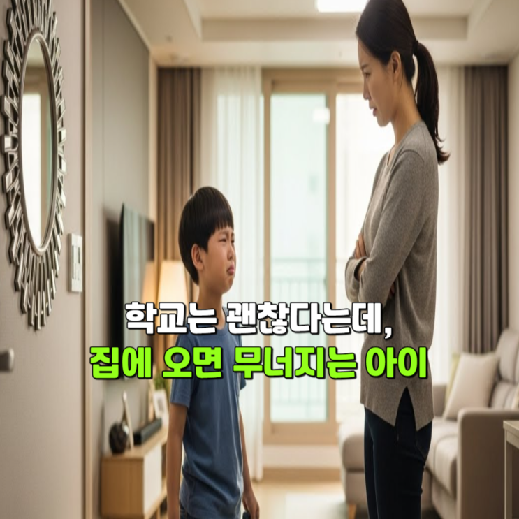  학교는 괜찮다는데, 집에 오면 무너지는 아이
