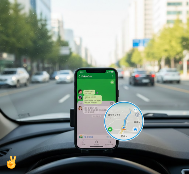 운전 중 Tmap(티맵) 화면을 어떤 상황에서도 항상 위에 띄우는 기능