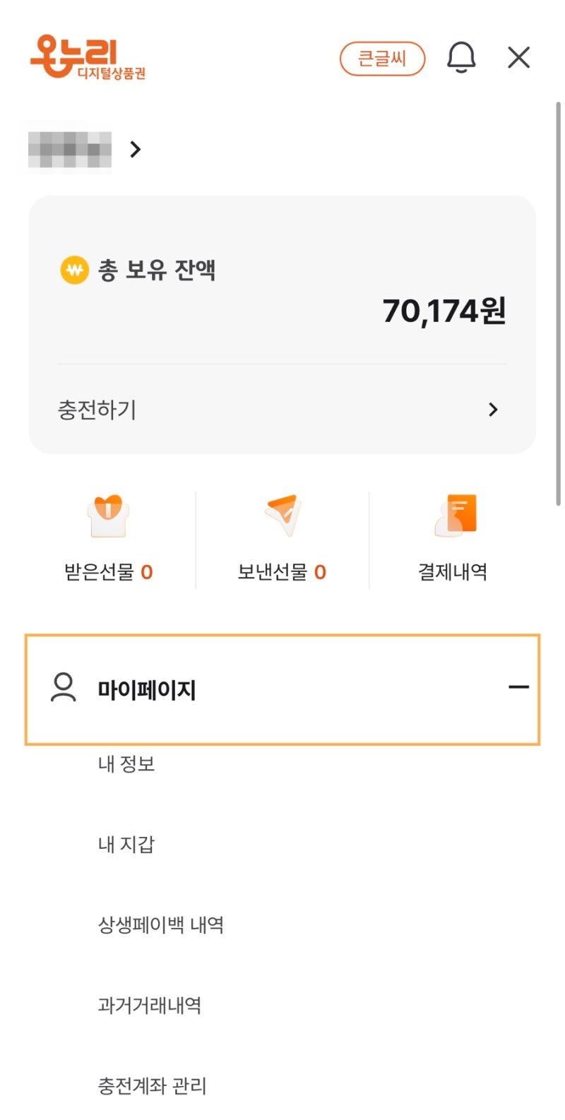 디지털온누리 1020 오류 해결방법｜상생페이백 얼마 들어왔는지 확인하기