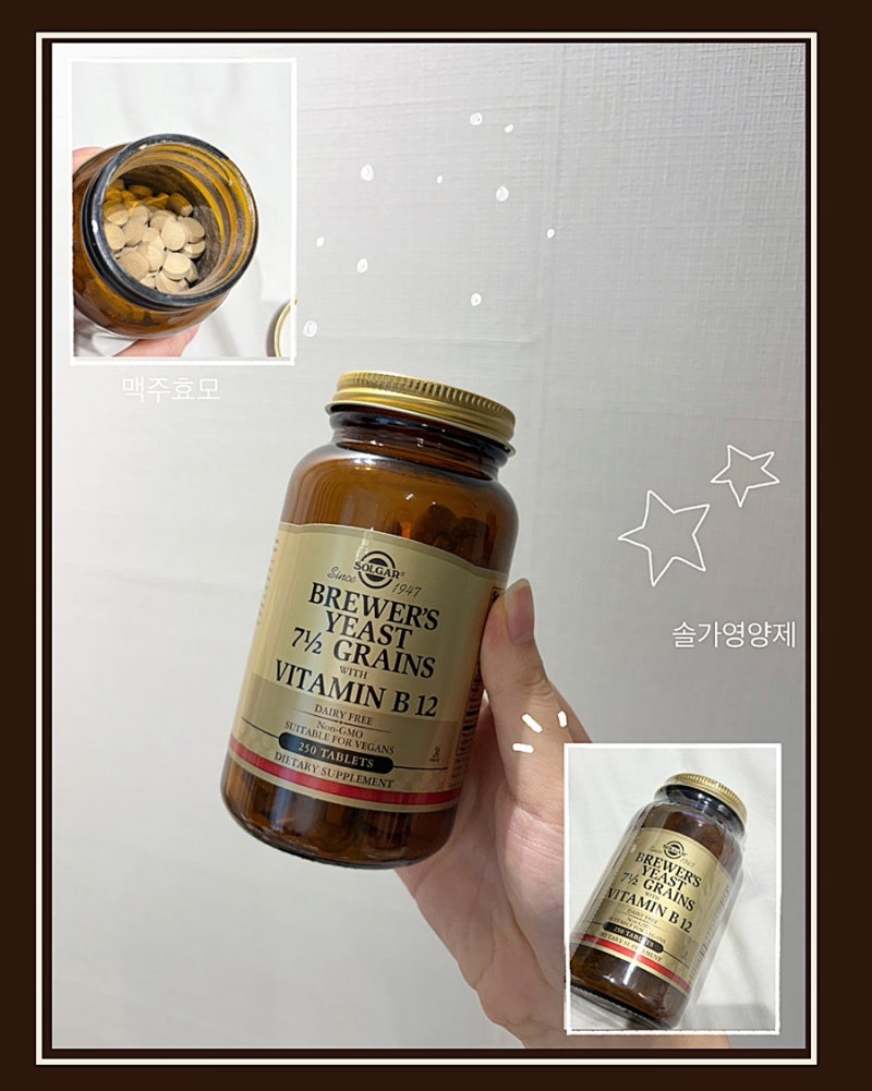 [솔가] 맥주 효모7 1/2 그레인 위드 비타민 B12, 250 타블렛(영양제, 비타민, 비타민B, 맥주효모, ....