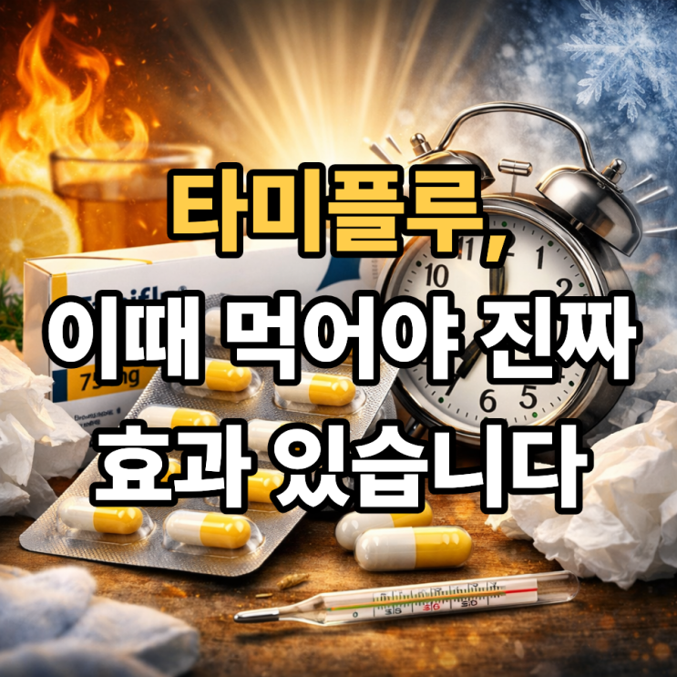  A형독감 타미플루 언제 먹어야 가장 효과적일까? 복용 타이밍 핵심 정리