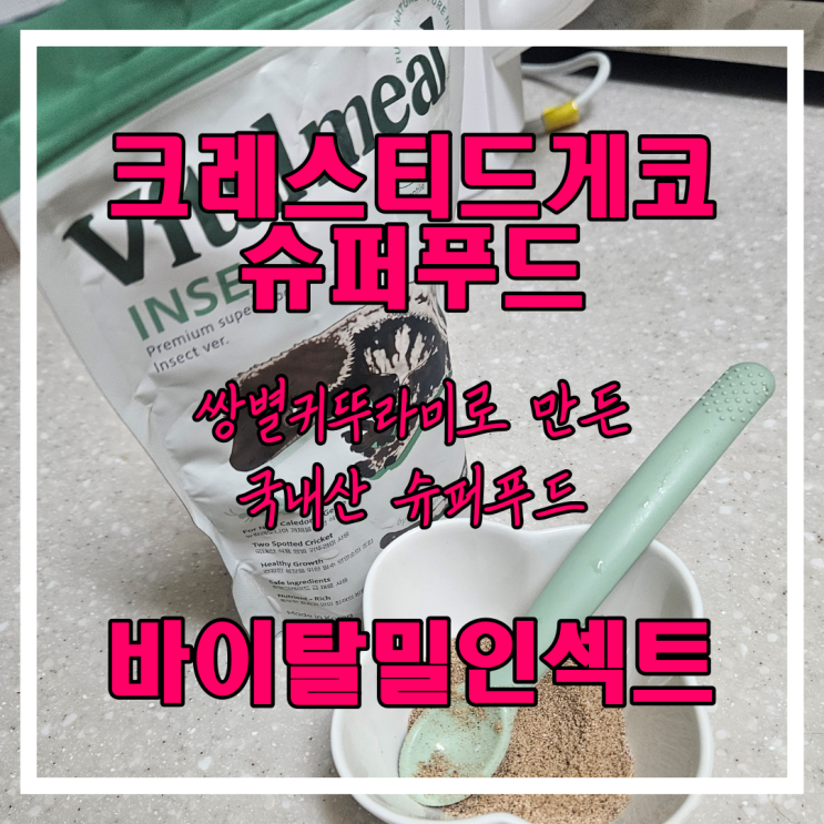  크레스티드게코 슈퍼푸드 / 바이탈밀 / 인섹트 / 쌍별귀뚜라미 / 국내산슈퍼푸드 / 사료 / 크레