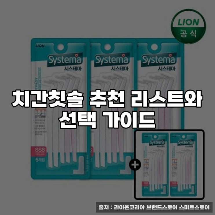  치간칫솔 추천 리스트와 선택 가이드