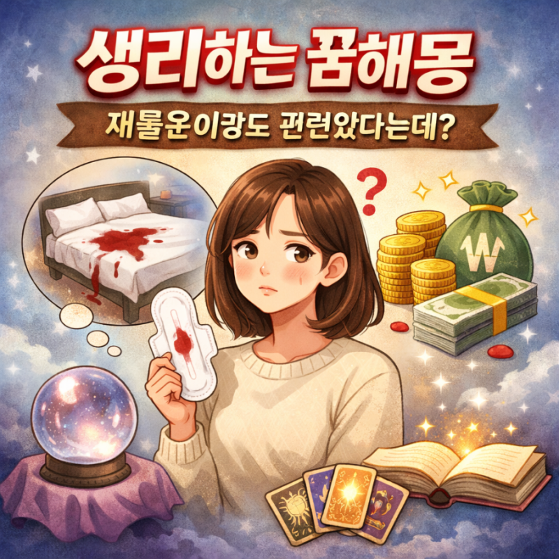 생리하는꿈해몽 재물운이랑도 관련있다는데