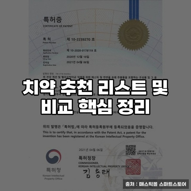 치약 추천 리스트 및 비교 핵심 정리