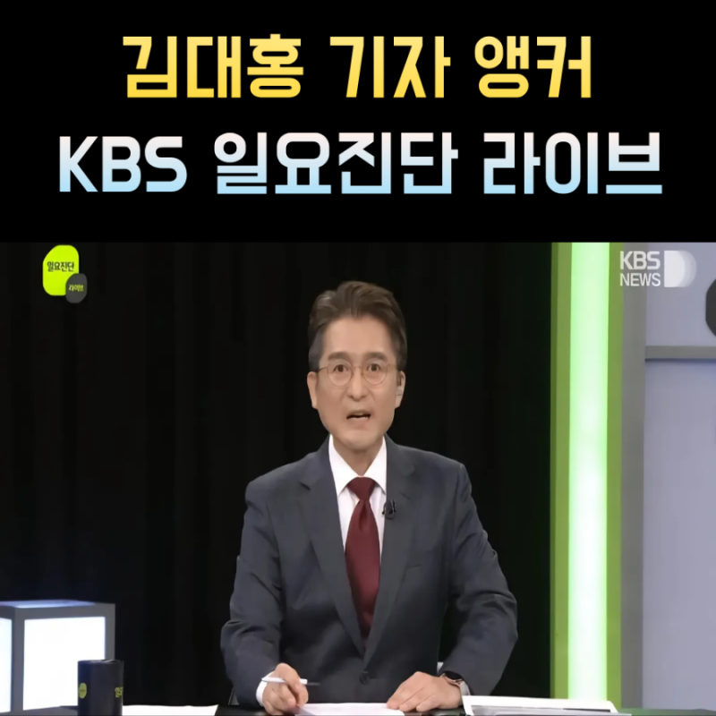 김대홍 프로필 기자 앵커 나이 고향 학력 KBS 일요진단