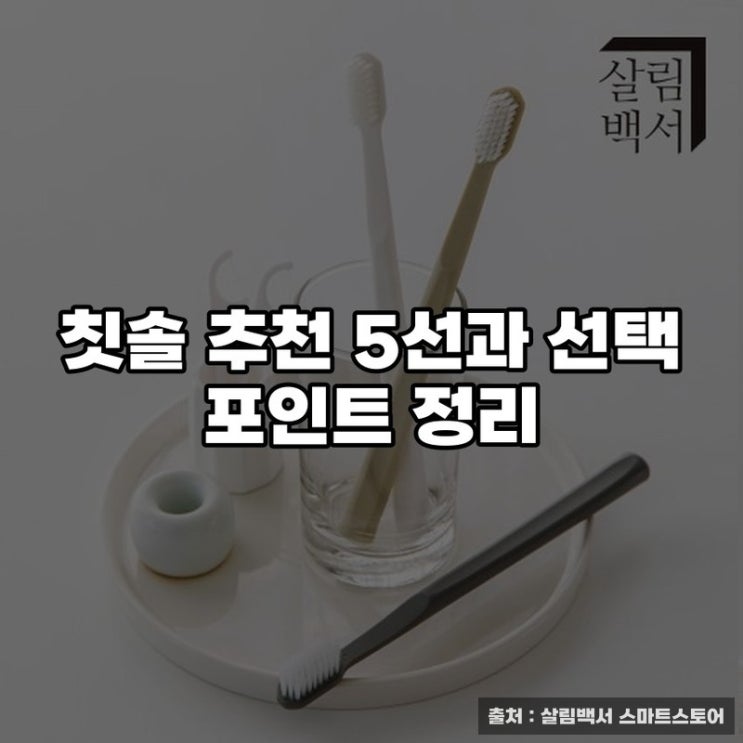  칫솔 추천 5선과 선택 포인트 정리