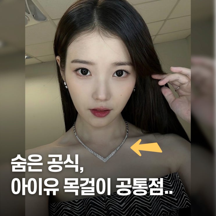  계산적인 선택..? 아이유 시상식 목걸이 패션 공통점