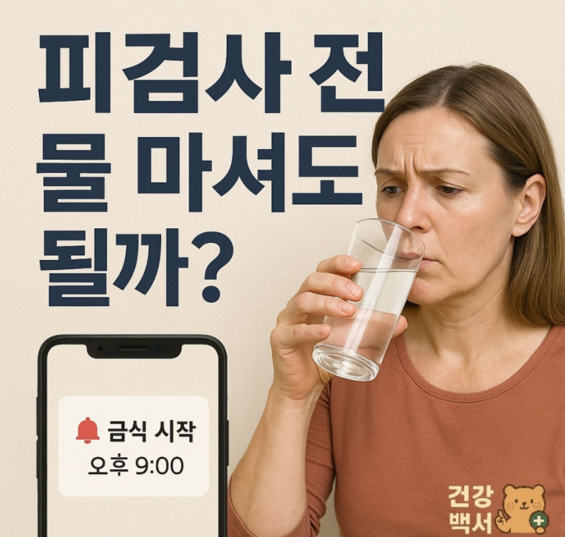 피검사 전 물 마셔도 될까? 정확한 금식 시간 정리!