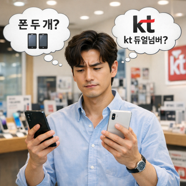  kt 듀얼넘버 때문에 다른 케이티 알뜰폰에서 변경한 사례