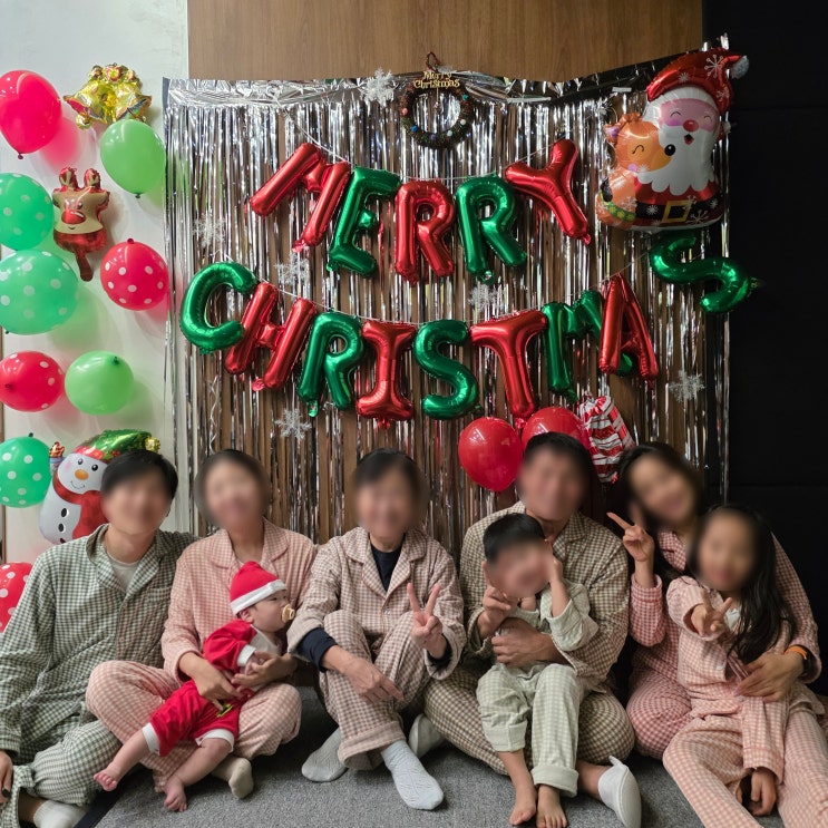  온가족 커플이 함께 입는 패밀리 극세사 파자마 '엘라운지' 내돈내산 후기(feat.크리스마스 파티)
