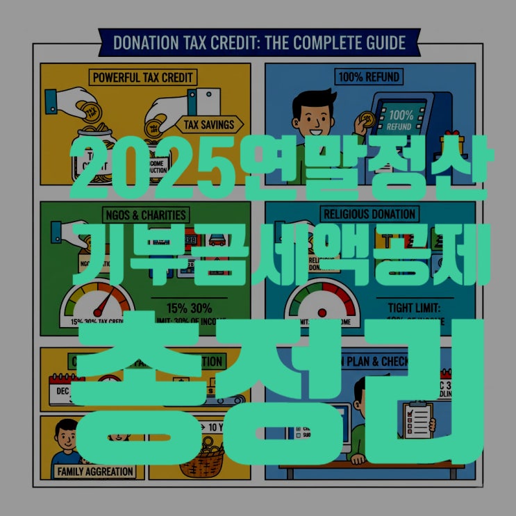  2025 연말정산 기부금 세액공제 총정리: 정치자금 vs 종교단체 한도 및 공제율 계산법