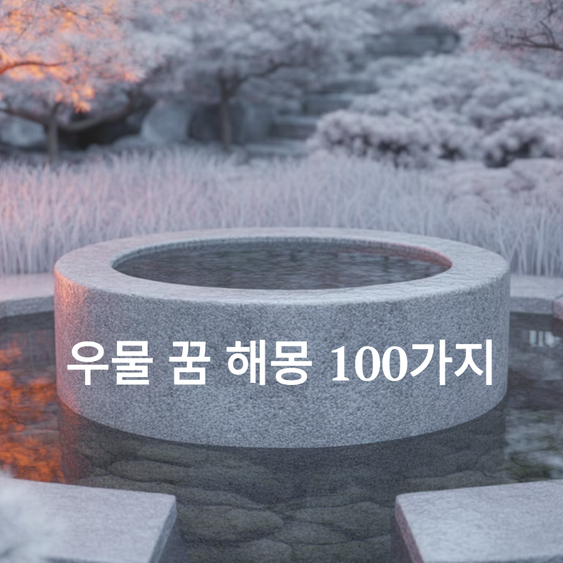 우물 꿈, 생명의 근원, 지혜의 샘: 우물 꿈 해몽 100가지 - 당신의 삶을 비추는 신비한 메시지