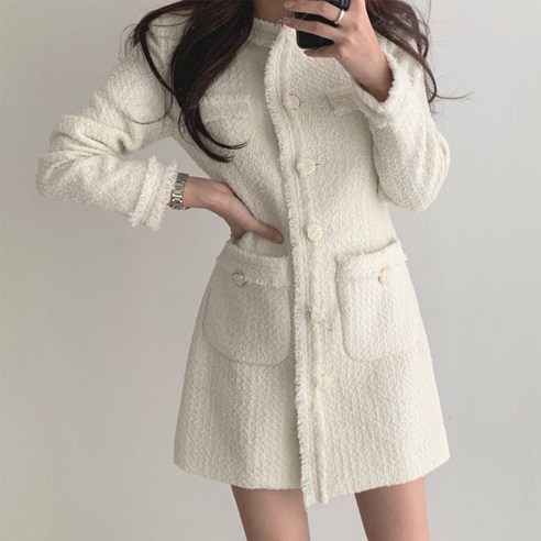  비비에모 엘라라 럭스 트위드 원피스