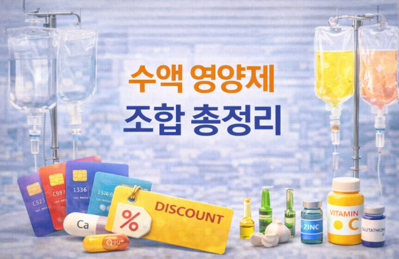 피곤할 때 병원에서 맞으면 좋은 수액 영양제 조합 총정리｜회복 속도가 정말 다릅니다