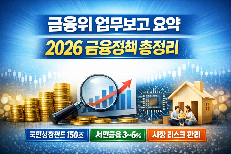  국민성장펀드 150조·서민금융 3~6%… 2026 금융정책 변화 총정리