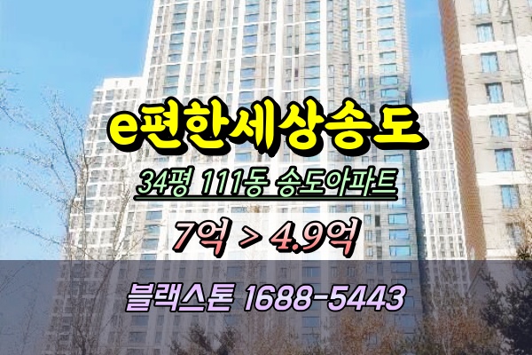  e편한세상송도 경매 34평 111동