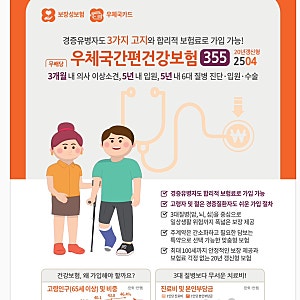 우체국 간편건강보험 355, 20년갱신형 간편심사형보험