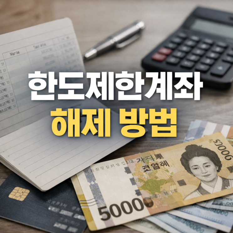  한도제한계좌 해제 방법 및 증빙 서류 30만 원 탈출 꿀팁 (급여 공과금 카드)
