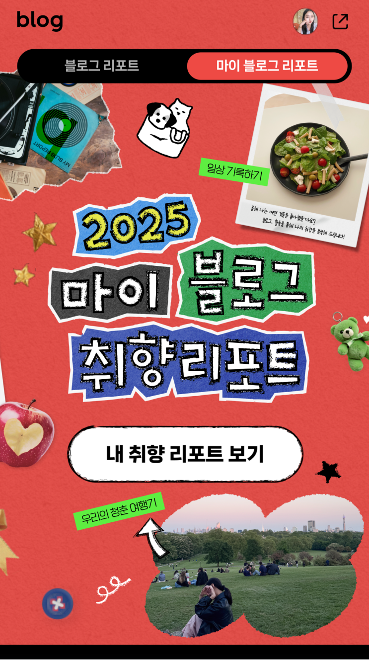  2025 마이 블로그 취향리포트 후기｜기록하는 블로거의 일상 정리
