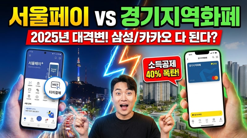 2025년 확 달라진 서울페이+ vs 경기지역화폐 ⚡ 삼성페이/카카오페이부터 소득공제 40%까지 완....