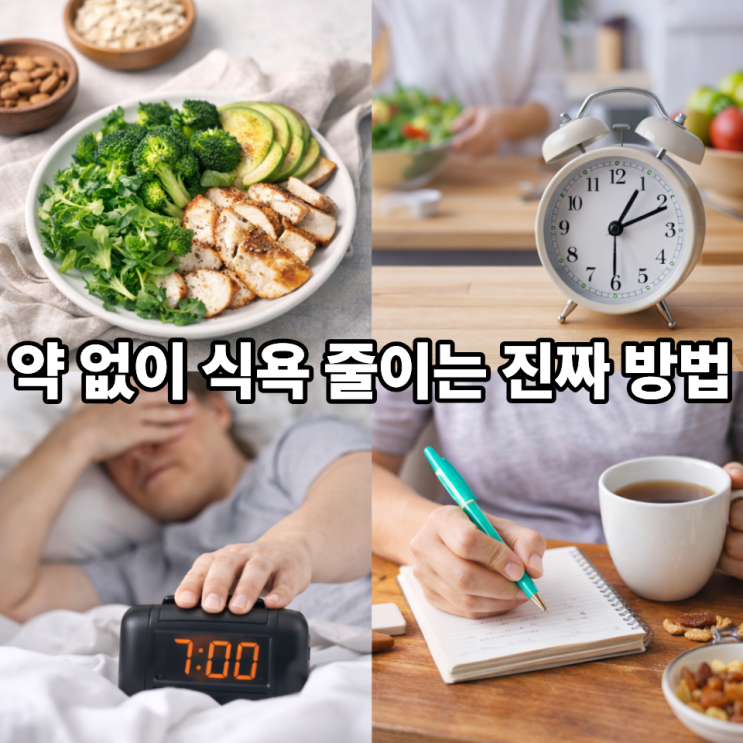  나비약 없이 식욕 줄이는 현실적인 방법｜요요 없는 다이어트 전략 정리