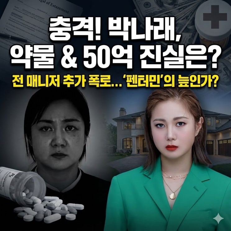  박나래 전 매니저 폭로 요약: 펜터민(나비약) 의혹과 이태원 집 50억 근저당의 진실