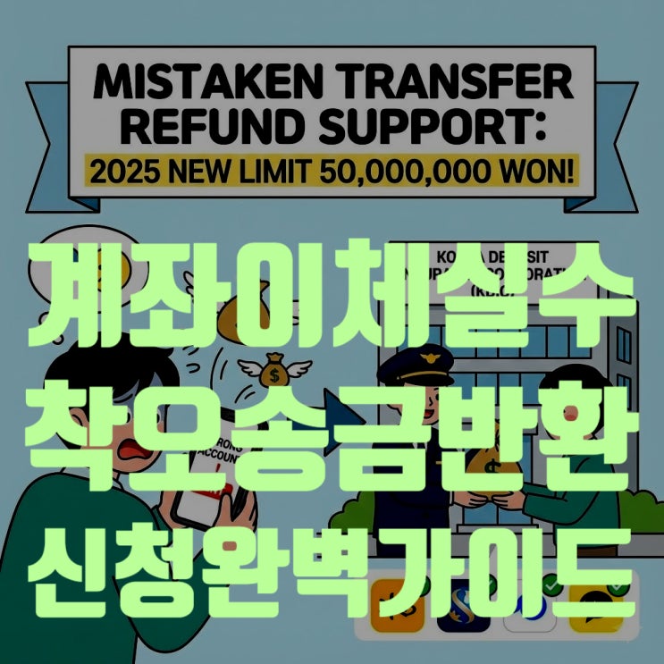  계좌 이체 실수 돈 잘못 보냈을 때 당황하지 마세요! 2025년 착오송금 반환 신청 완벽 가이드 (5천만원 확대)