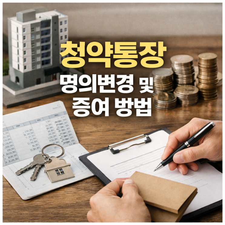  청약통장 명의변경 및 증여 방법 부모님 가점 물려주기 (2000년 3월 26일의 비밀)